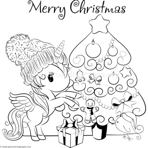 Christmas Unicorn Coloring Pages at GetDrawings | Free download