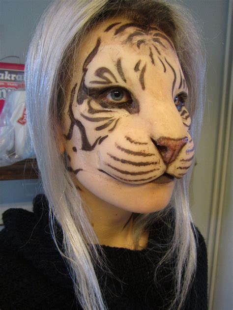 Humantiger Hybrid Mask Test Animal Makeup Tiger Makeup Prosthetic