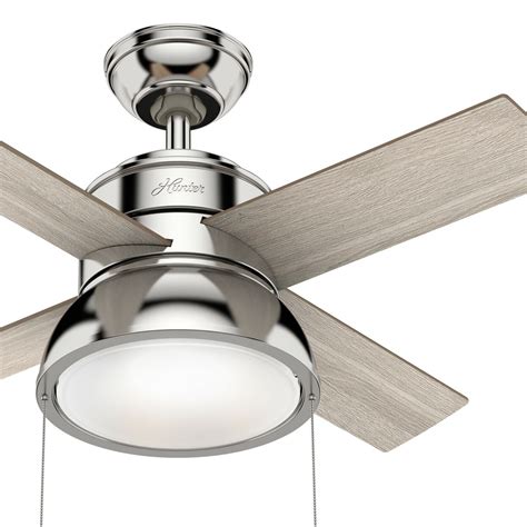 Hunter Fan 36 Contemporary Polished Nickel Indoor Ceiling Fan With