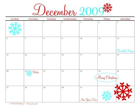 6 Best Images Of December Calendar Free Printable Free Printable