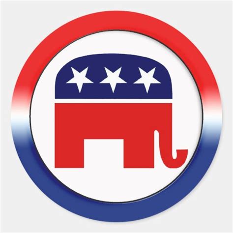 Republican Party Symbol Classic Round Sticker