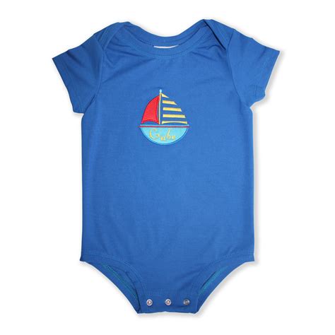 Baby Boy Personalized Royal Blue Onesie