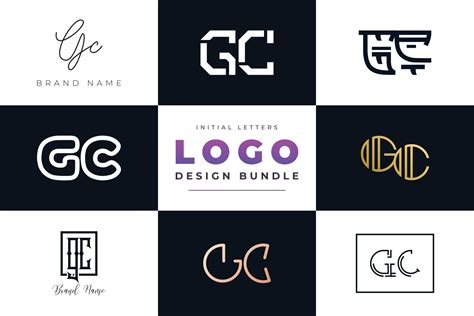 Set Of Collection Initial Letters GC Logo Design 2979732 Vector Art At