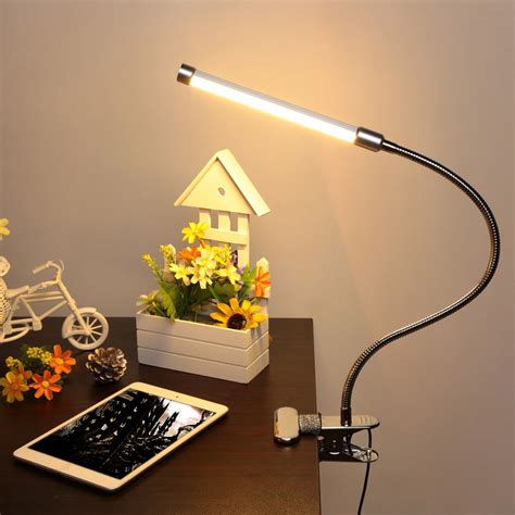 Buy Usb Clamp Led Desk Table Lamp Adjustable Clip On Flexible Gooesneck