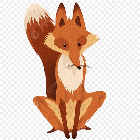 Sitting Fox Clipart Transparent Background Cute Red Fox Sitting Fox