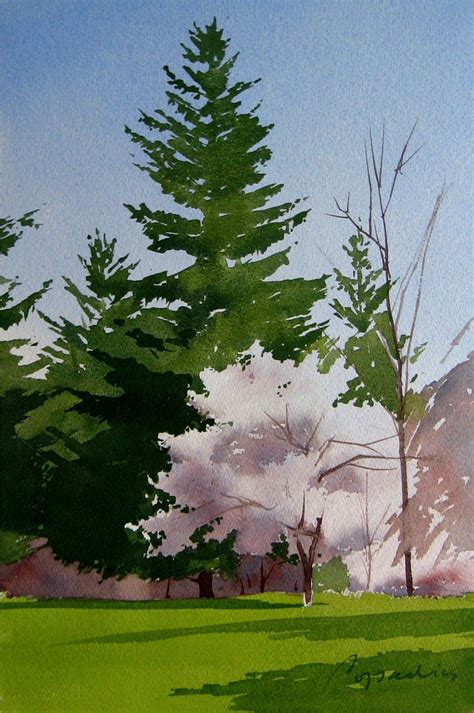 Spring Blossoms Landscape Paintings Landscape Tree Art