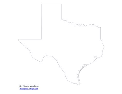 7 Best Images Of Printable Outline Of Texas Texas Outline Clip Art