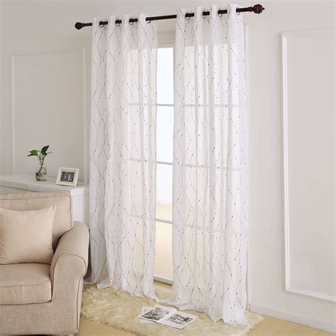 White Sheer Curtains With Grommets