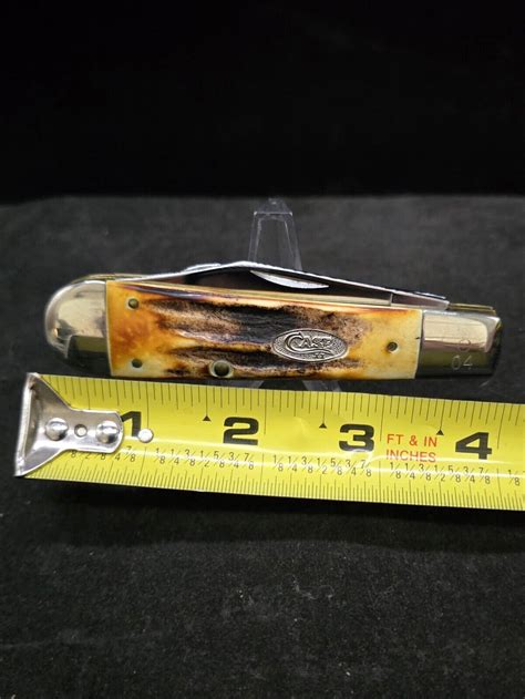 1989 CASE XX 5299 1/2 SS Red Stag Handle Jack Knife 60th Annv TN Hwy