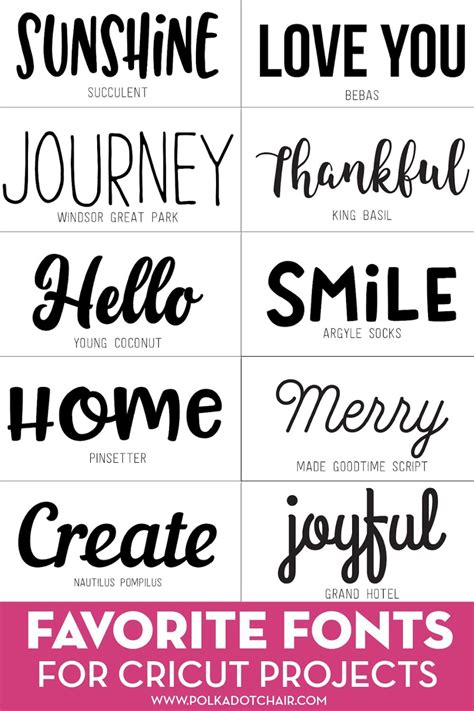 My Favorite Fonts For Crafters Fonts For Cricut Silho
