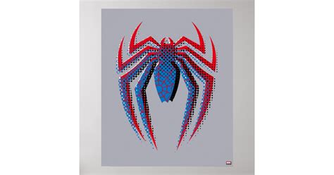 Spider Verse The Advanced Suit Halftone Spider Poster Zazzle