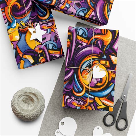 Sparkys Wildstyle Graffiti Wrapping Paper Etsy