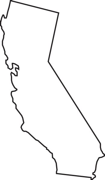 California State Outline Clip Art Clip Art at Clker.com - vector clip png image