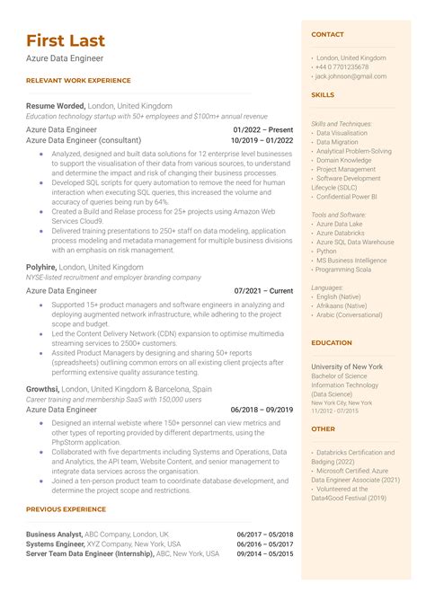 15 Data Engineer Resume Examples For 2023 Resume Worded