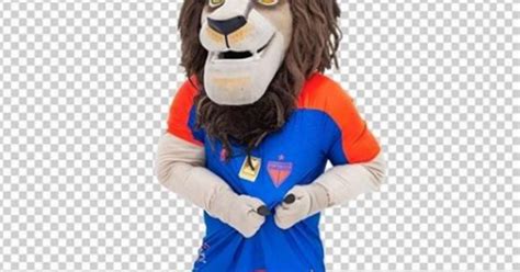 Beto leão é torcedor símbolo do bragantino — foto: Fortaleza utiliza mascote para estimular interação via ...