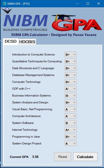 It is a free online gpa to letter grade conversion calculator. NIBM GPA Calculator