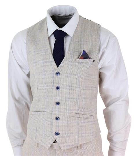 Latest fashionable wedding suit for groom. Mens Cream 3 Piece Wedding Suit - Cavani Caridi | Happy ...
