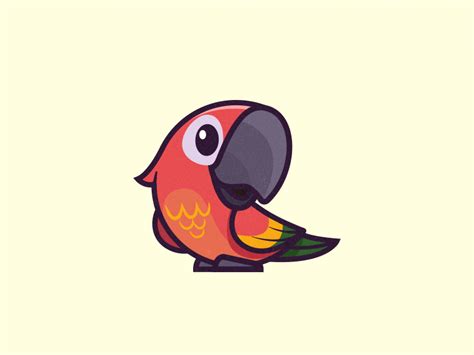 Happy Parrot By Carlos Puentes Cpuentesdesign On Dribbble