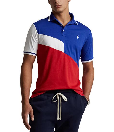 Polo Ralph Lauren Classic Fit Color Block Soft Touch Short Sleeve Polo Shirt Dillards
