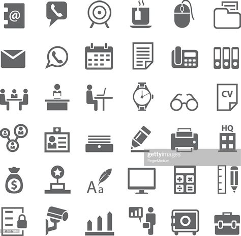 Office Icon Set High Res Vector Graphic Getty Images