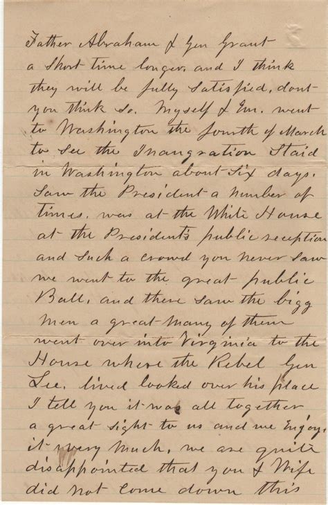 Civil War Era Letter Warren County Historical Society