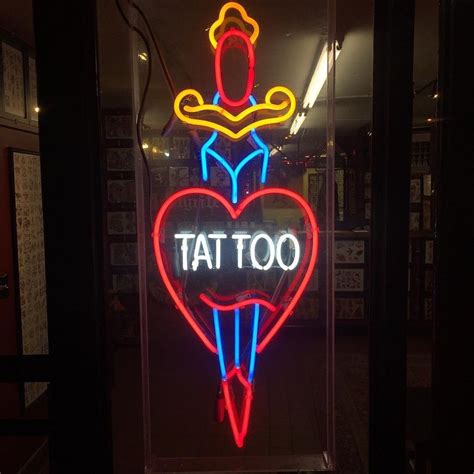 Tattoo Heart Shape Neon Sign Real Neon Light Z1359 Neon Signs Tattoo Shop Decor Heart Tattoo