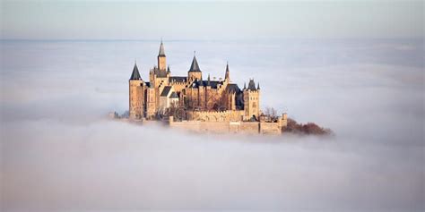 Castle Hohenzollern Over The Clouds Royalty Free Stock Image Castle