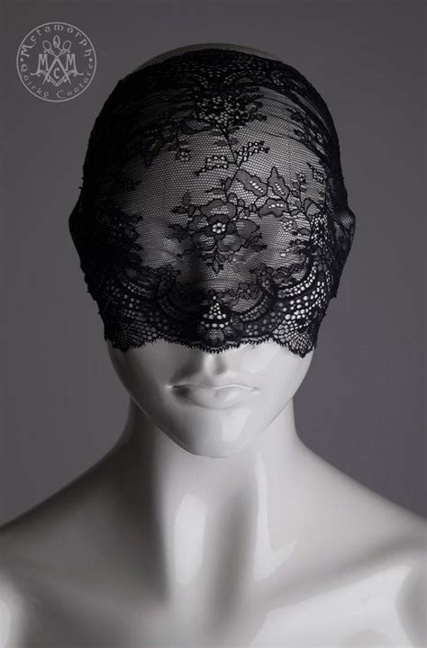 lace mask versatile black lace full face lace veil or half mask or lace turban headband pseudo