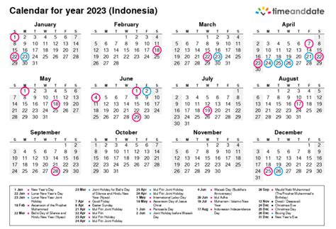 10 Link Download Kalender 2023 Pdf Lengkap Dengan Tanggal Merah Kapan Hari Raya Idul Fitri