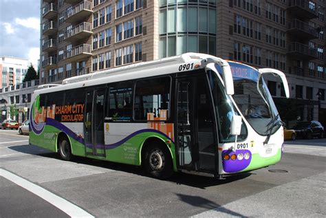 Charm City Circulator Design Line Hybrid Bus In Downtown B Flickr