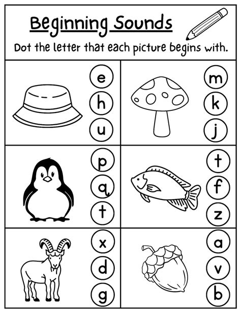 Beginning Sound Worksheets Alphabet Worksheet Letter Sounds Worksheet