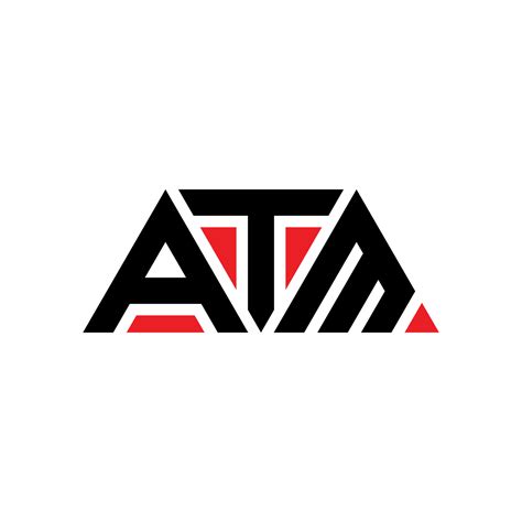Atm Triangle Letter Logo Design With Triangle Shape Atm Triangle Logo