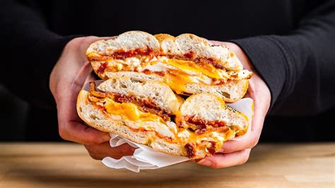 Bacon Egg And Cheese Sandwich New York Deli Style Sip And Feast