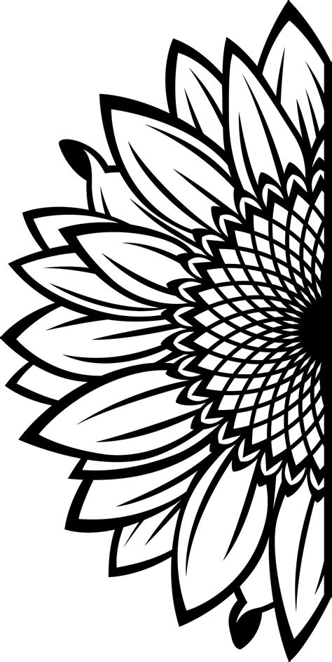 White Flower Silhouette Png ~ Shenron Black And White Png Download