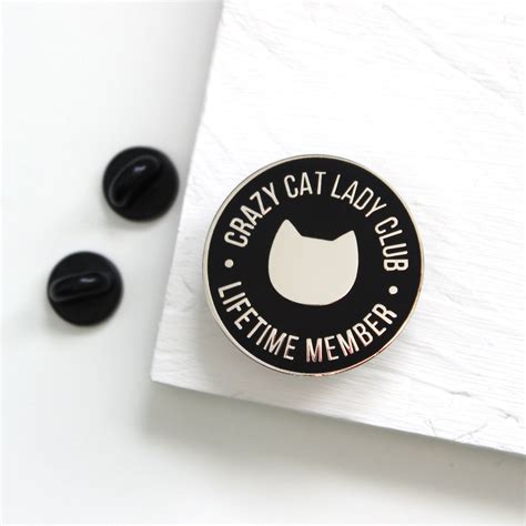 Cat Enamel Pin Badge Cat Lover T Cat Ts For Women Crazy Cat