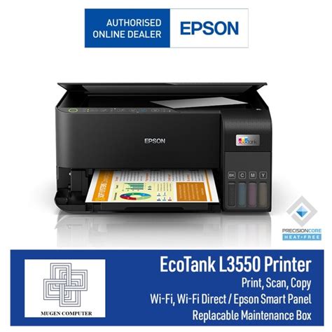 Jual Printer Epson Ecotank L3550 A4 Print Scan Copy Wifi Precisioncore Shopee Indonesia