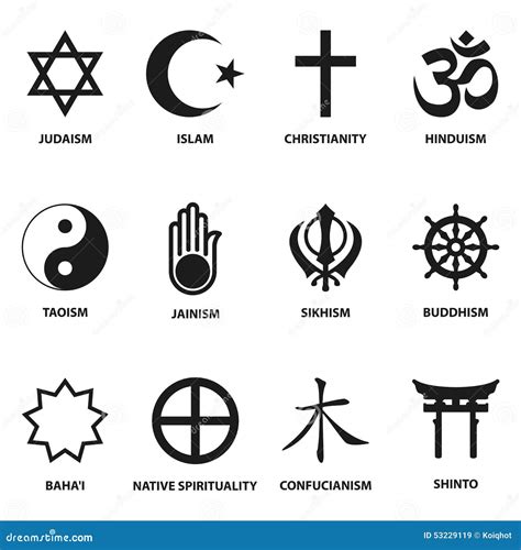 Muestra Y Símbolos Religiosos Ilustración Del Vector Ilustración De