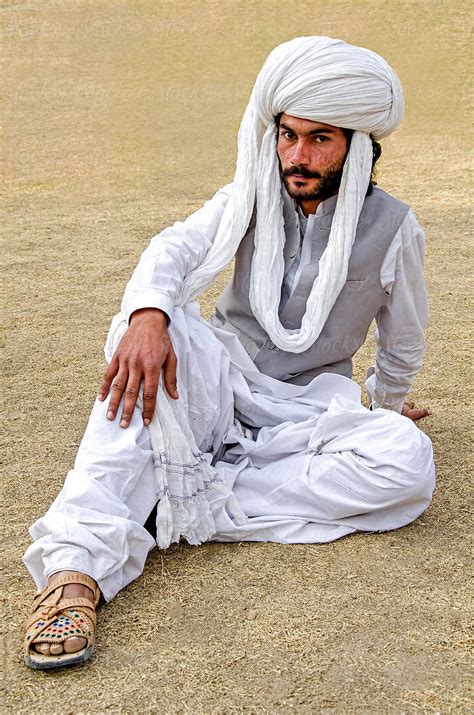 A Typical Maree Tribal Baloch Young Man In His Traditional Attire