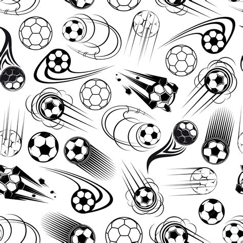 Premium Vector Seamless Pattern Of Soccer Balls
