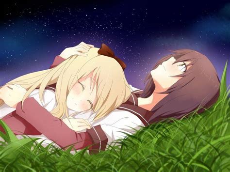 Sleeping Lying On Front School Uniform Anime Girls Night Yuru Yuri