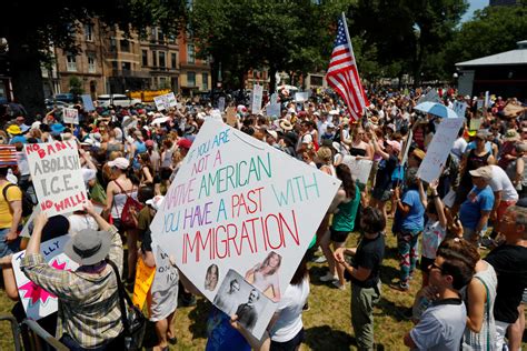 protesters arrive in philadelphia immigration protests signs from marches across the u s