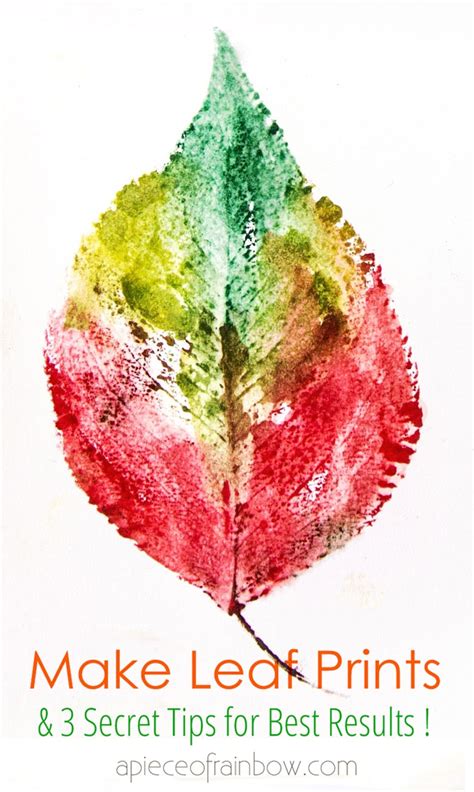 5 Minute Beautiful Leaf Prints Art And 3 Secret Tips A Piece Of Rainbow