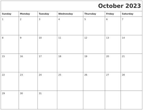 Kalender Oktober 2023 Oktober 2023 2024 2024 Kalender Zum