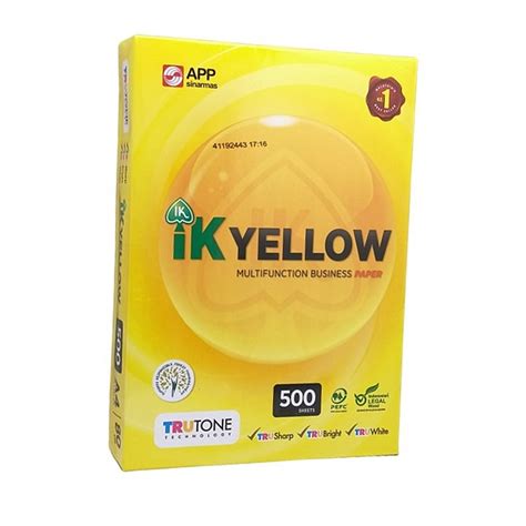 Ik yellow is a multifunction business paper widely available in various sizes and grammages. IK Yellow A4 Copier paper 70gsm - Setia Grocer Online