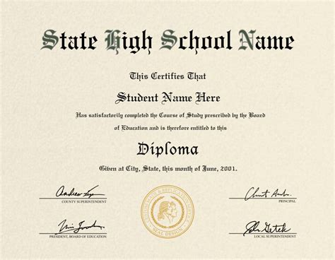 Free High School Diploma Templates Of 28 Of Diploma T