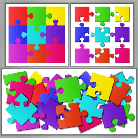 Colorful Jigsaw Puzzle 1213098 Vector Art At Vecteezy