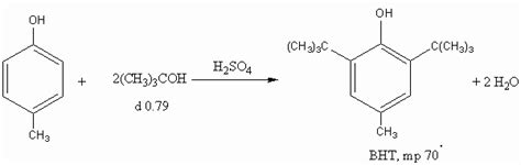 Solved The Mechanism Of Butylated Hydroxytoluene Production Chegg Com