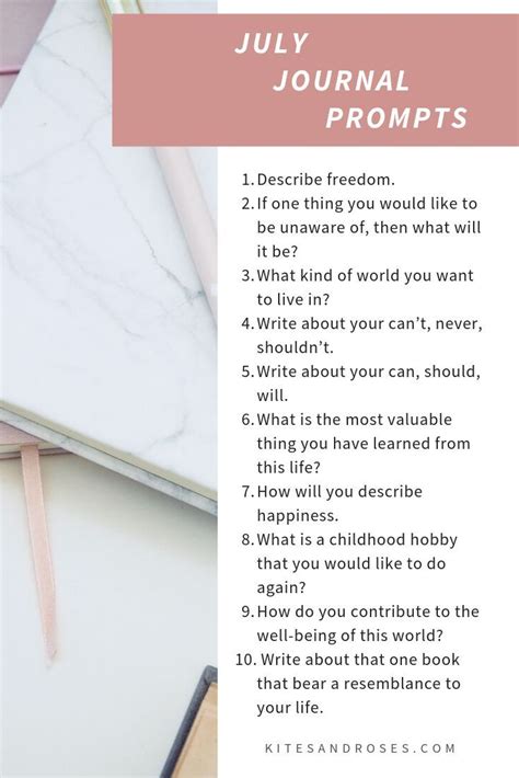 49 Journal Writing Prompts For Things To Write About Kites And Roses
