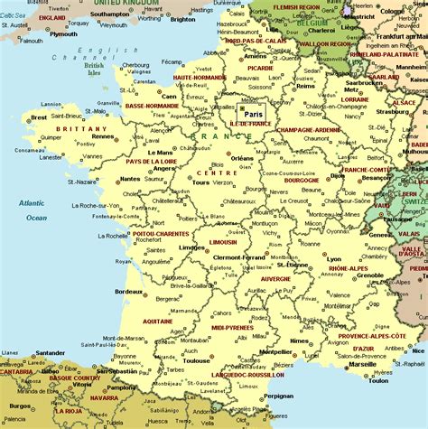 Mapa Politico De Francia Turismo Por Francia