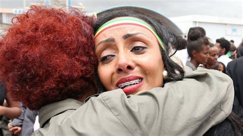 Ethiopian Reunited With Long Lost Daughters In Eritrea After 16 Years Bbc News